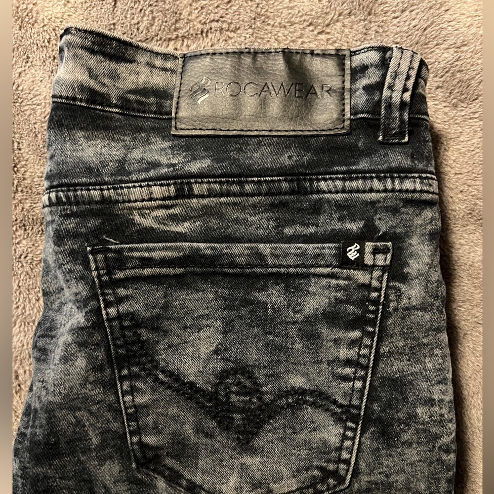 Vintage Y2K Men's Rocawear Jeans - Black - Size 36w
